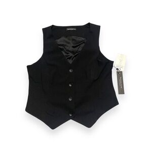 Emerson Lang Black Button-Up Vest NWT XL